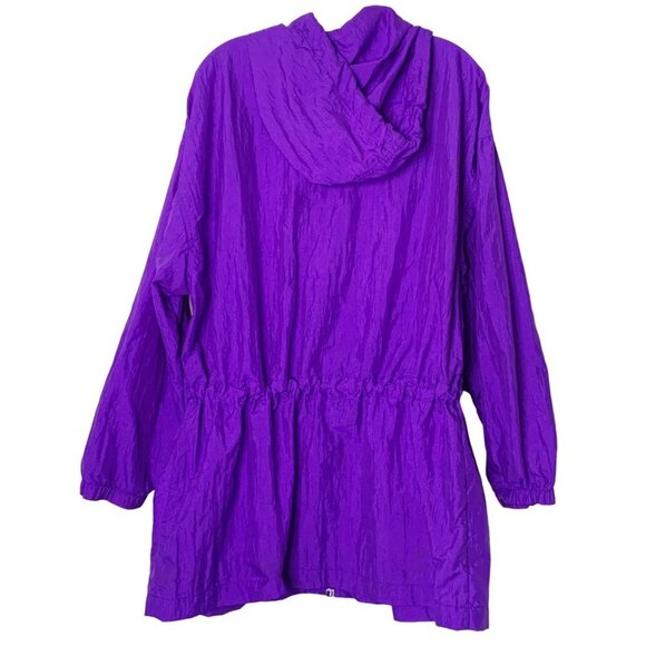 Vintage 90’s Speedo Purple Light Windbreaker Jacket Retro Coat Women’s Large - Picture 2 of 12
